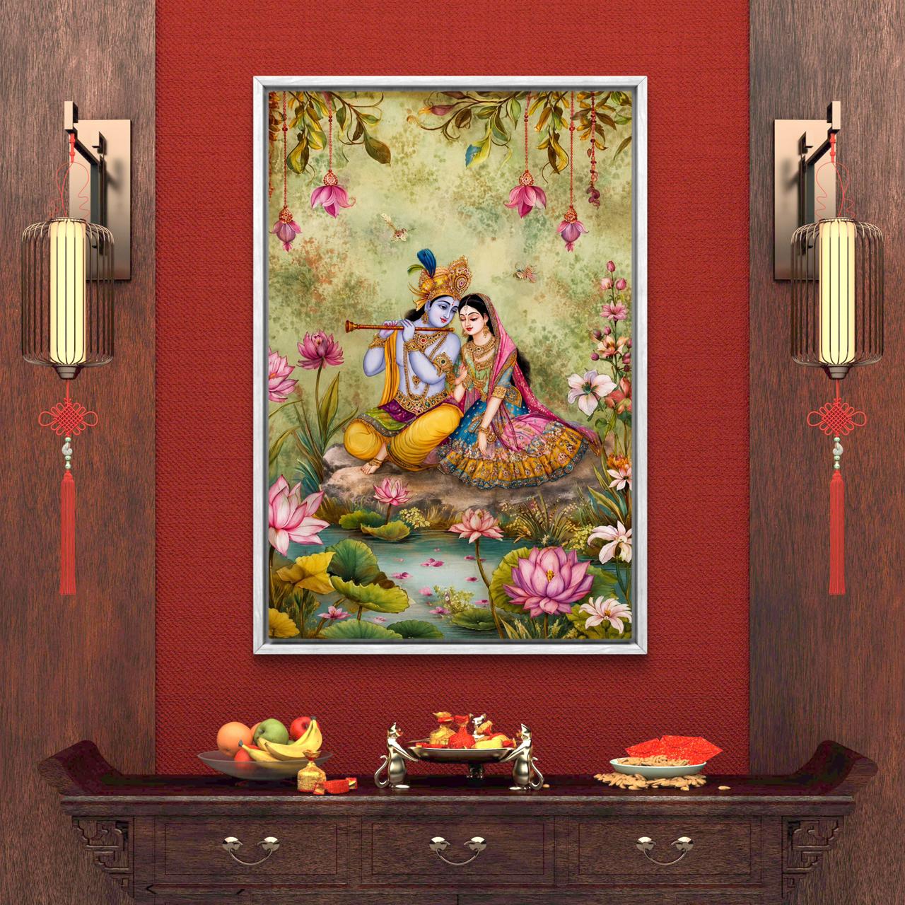 Radha Krishna Premium Canvas Painting - Buy Online | Decor By Neon