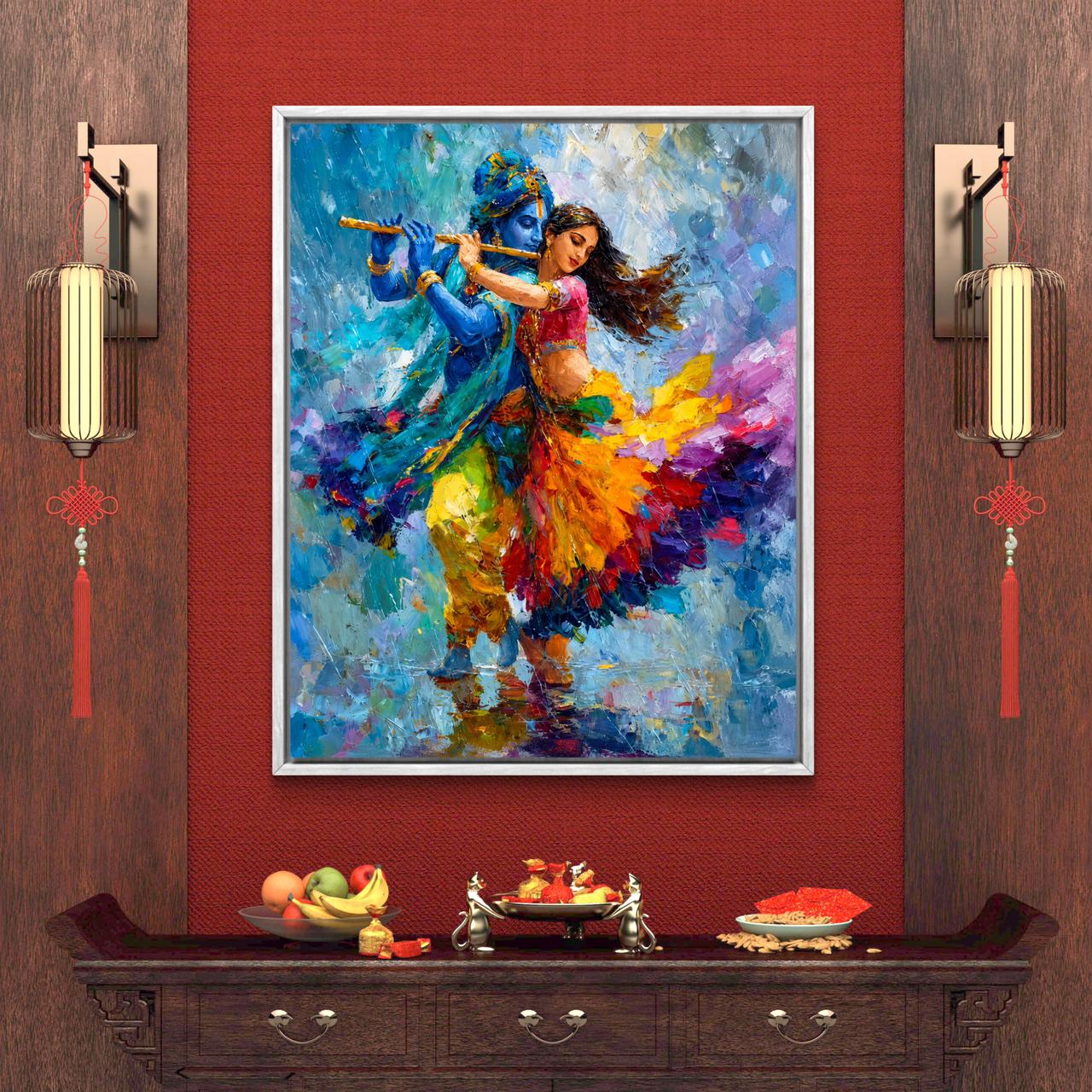 Radha Krishna Premium Canvas Painting - Buy Online | Decor By Neon