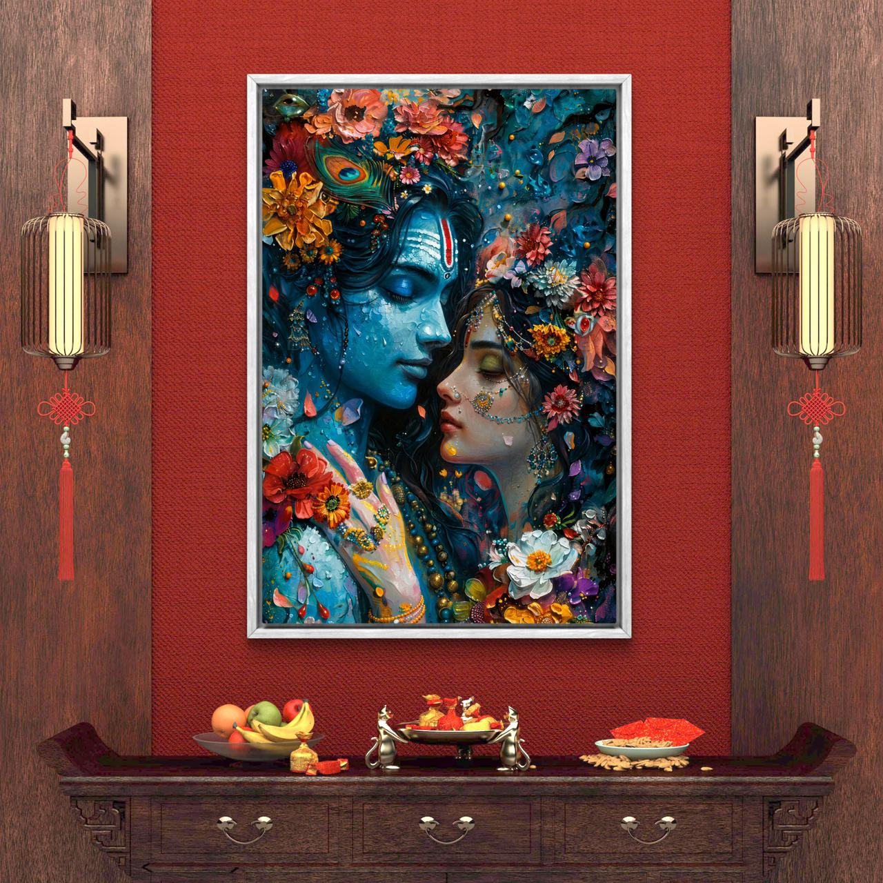 Radha Krishna Premium Canvas Painting - Buy Online | Decor By Neon