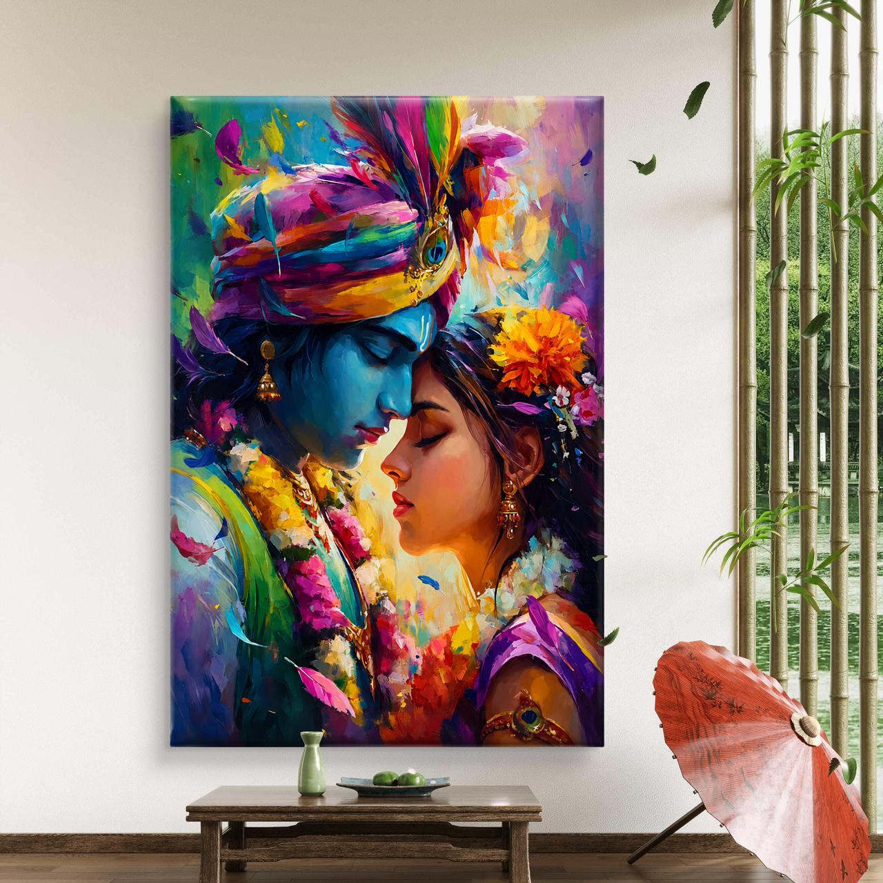 Radha Krishna Premium Canvas Painting - Buy Online | Decor By Neon