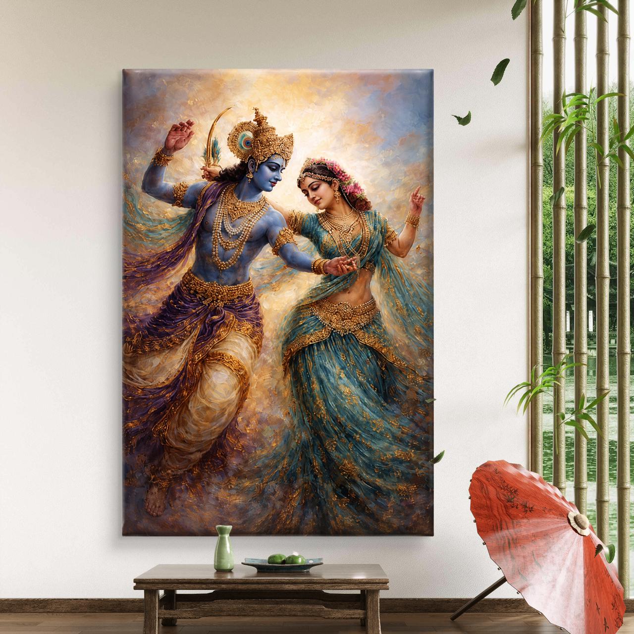 Radha Krishna Premium Canvas Painting - Buy Online | Decor By Neon