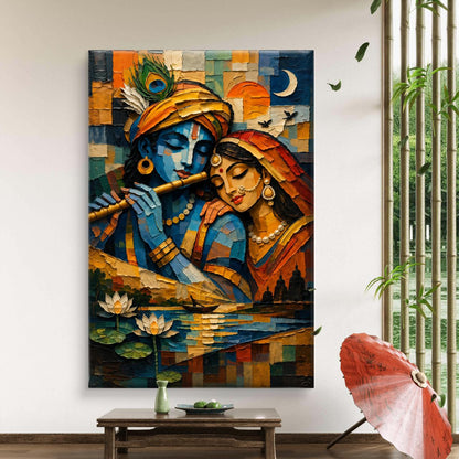 Radha Krishna Premium Canvas Painting