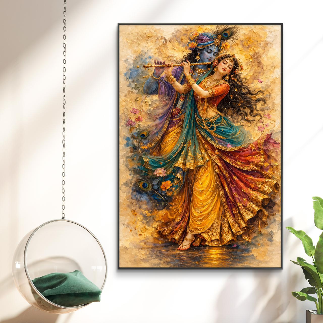 Radha Krishna Premium Canvas Painting - Buy Online | Decor By Neon