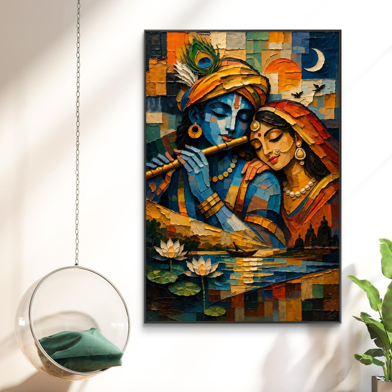 Radha Krishna Premium Canvas Painting - Buy Online | Decor By Neon