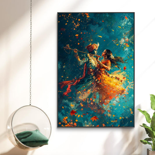 Radha Krishna Premium Canvas Painting - Canvas Wall Art | Decor By Neon