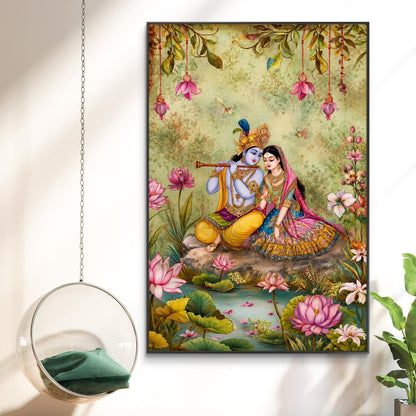 Radha Krishna Premium Canvas Painting