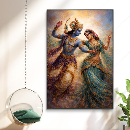 Radha Krishna Premium Canvas Painting - Canvas Wall Art | Decor By Neon