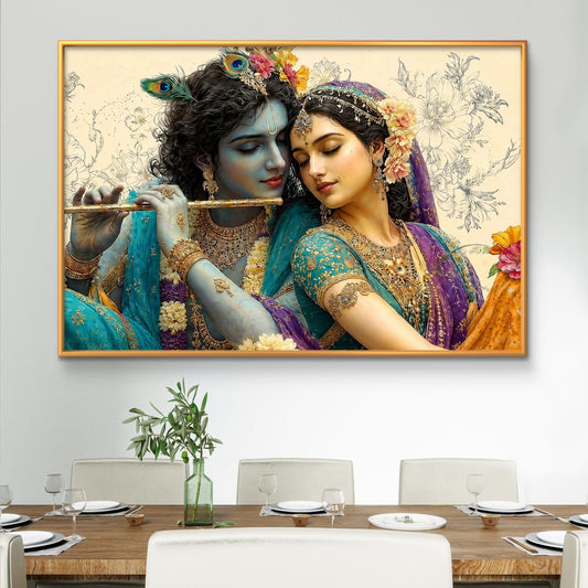 Radha Krishna Premium Canvas Painting - Premium Wall Art | Decor By Neon