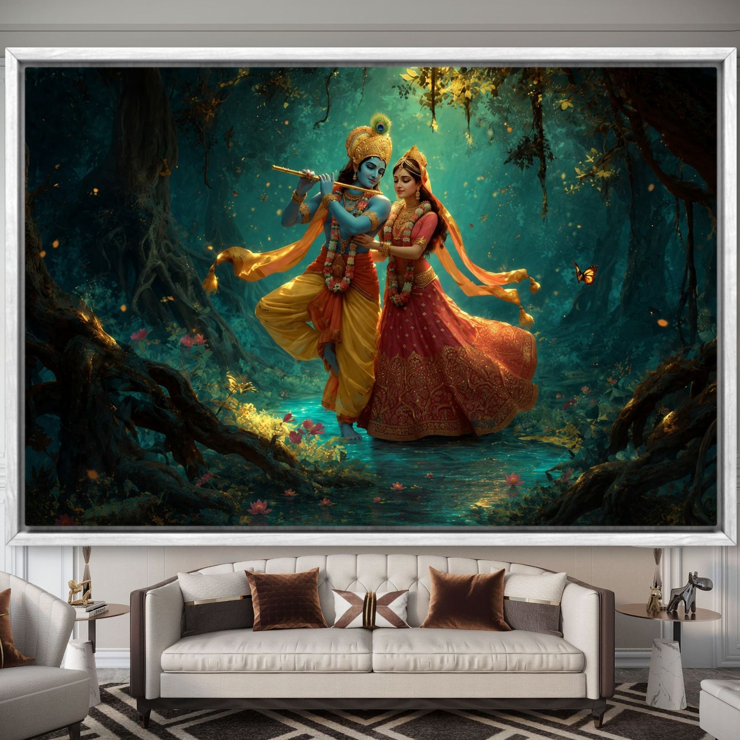 Radha Krishna Premium Canvas Painting - Buy Online | Decor By Neon