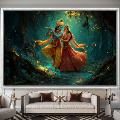 Radha Krishna Premium Canvas Painting