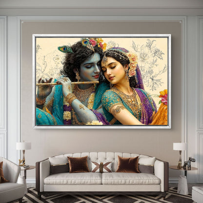 Radha Krishna Premium Canvas Painting