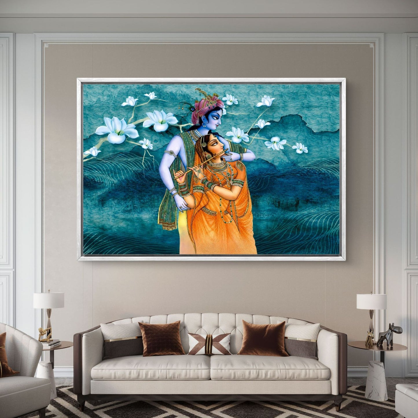 Radha Krishna Premium Canvas Painting - Buy Online | Decor By Neon
