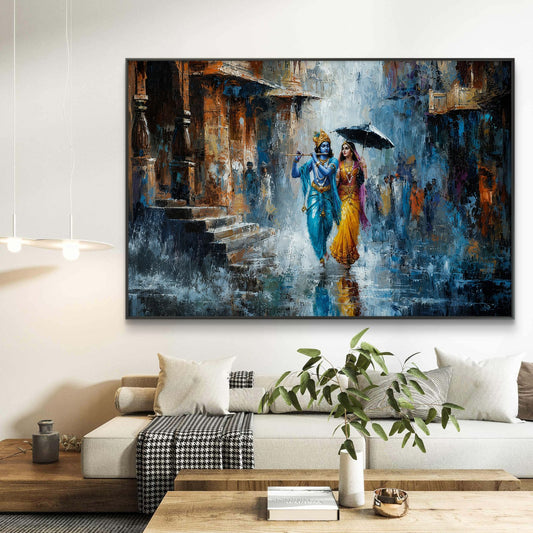 Radha Krishna Premium Canvas Painting - Canvas Wall Art | Decor By Neon