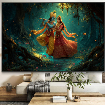 Radha Krishna Premium Canvas Painting
