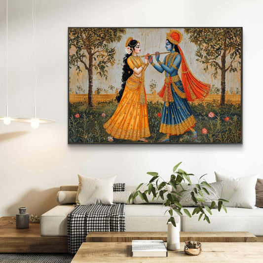 Radha Krishna Premium Canvas Painting - Canvas Wall Art | Decor By Neon