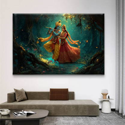 Radha Krishna Premium Canvas Painting