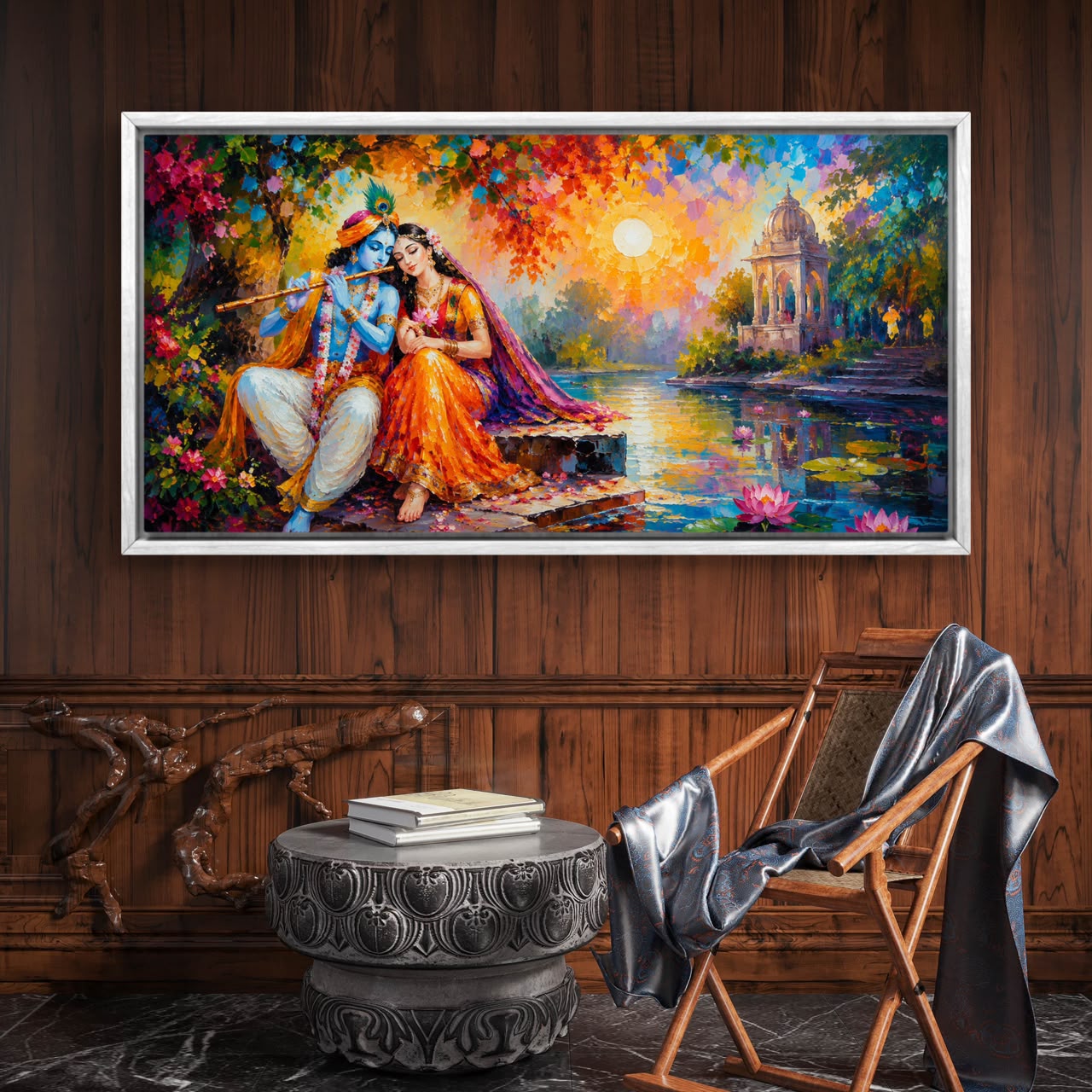Radha Krishna Premium Canvas Painting - Buy Online | Decor By Neon