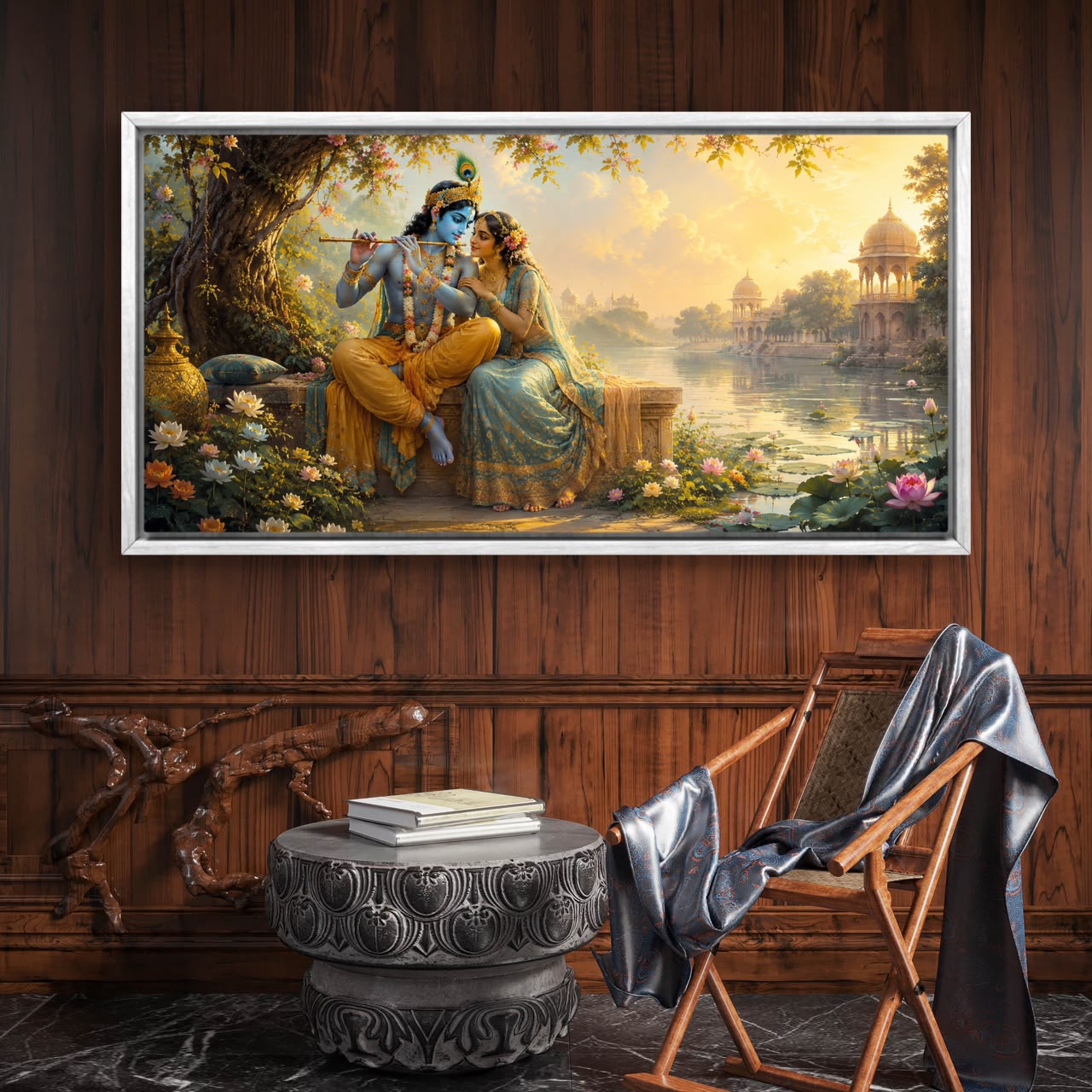 Radha Krishna Premium Canvas Painting - Buy Online | Decor By Neon