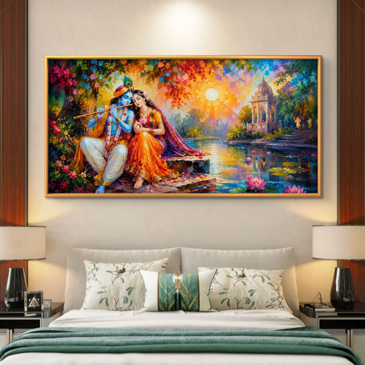 Radha Krishna Premium Canvas Painting - Premium Wall Art | Decor By Neon