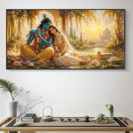 Radha Krishna Premium Canvas Painting - Canvas Wall Art | Decor By Neon