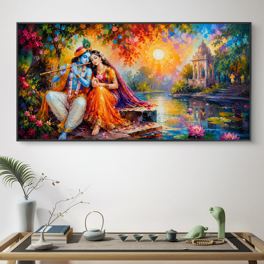 Radha Krishna Premium Canvas Painting - Canvas Wall Art | Decor By Neon