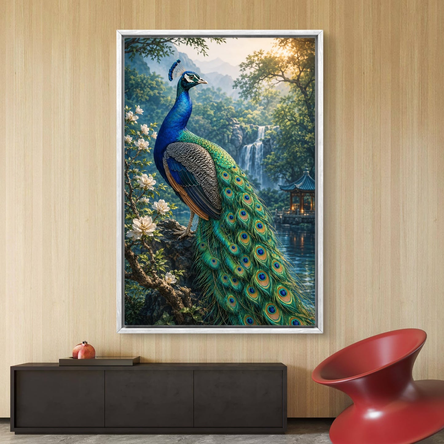 Peacock Premium Canvas Painting - Buy Online | Decor By Neon