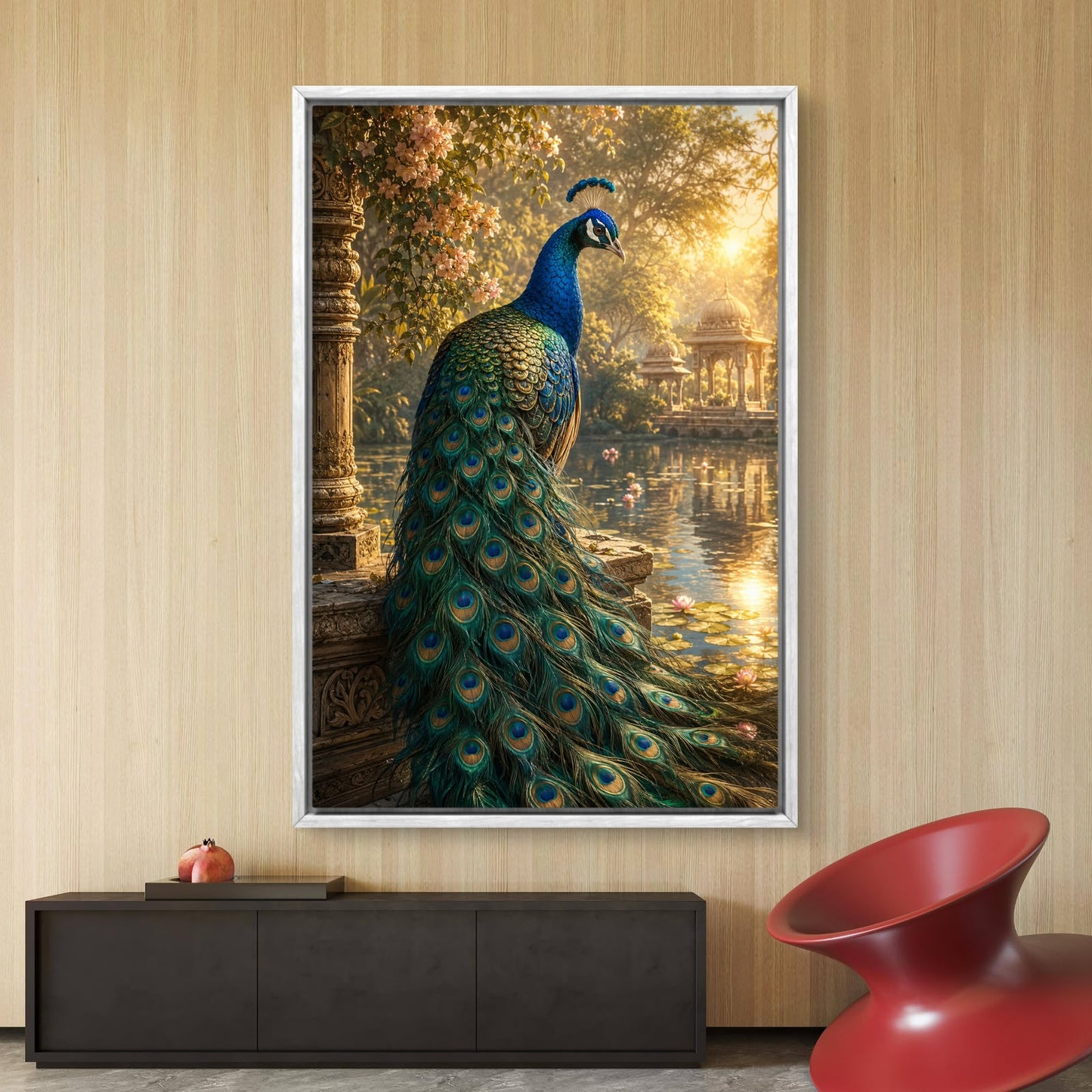 Peacock Premium Canvas Painting - Buy Online | Decor By Neon