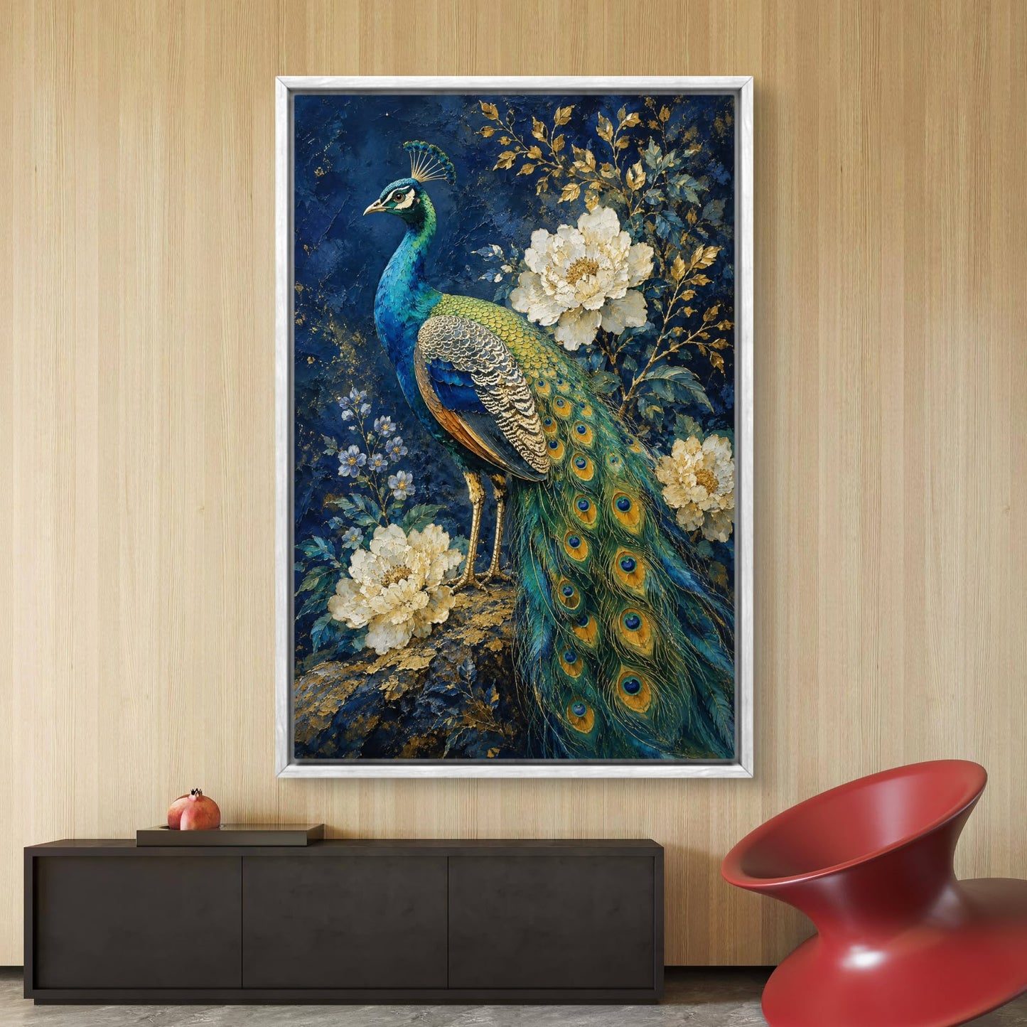 Peacock Premium Canvas Painting - Buy Online | Decor By Neon
