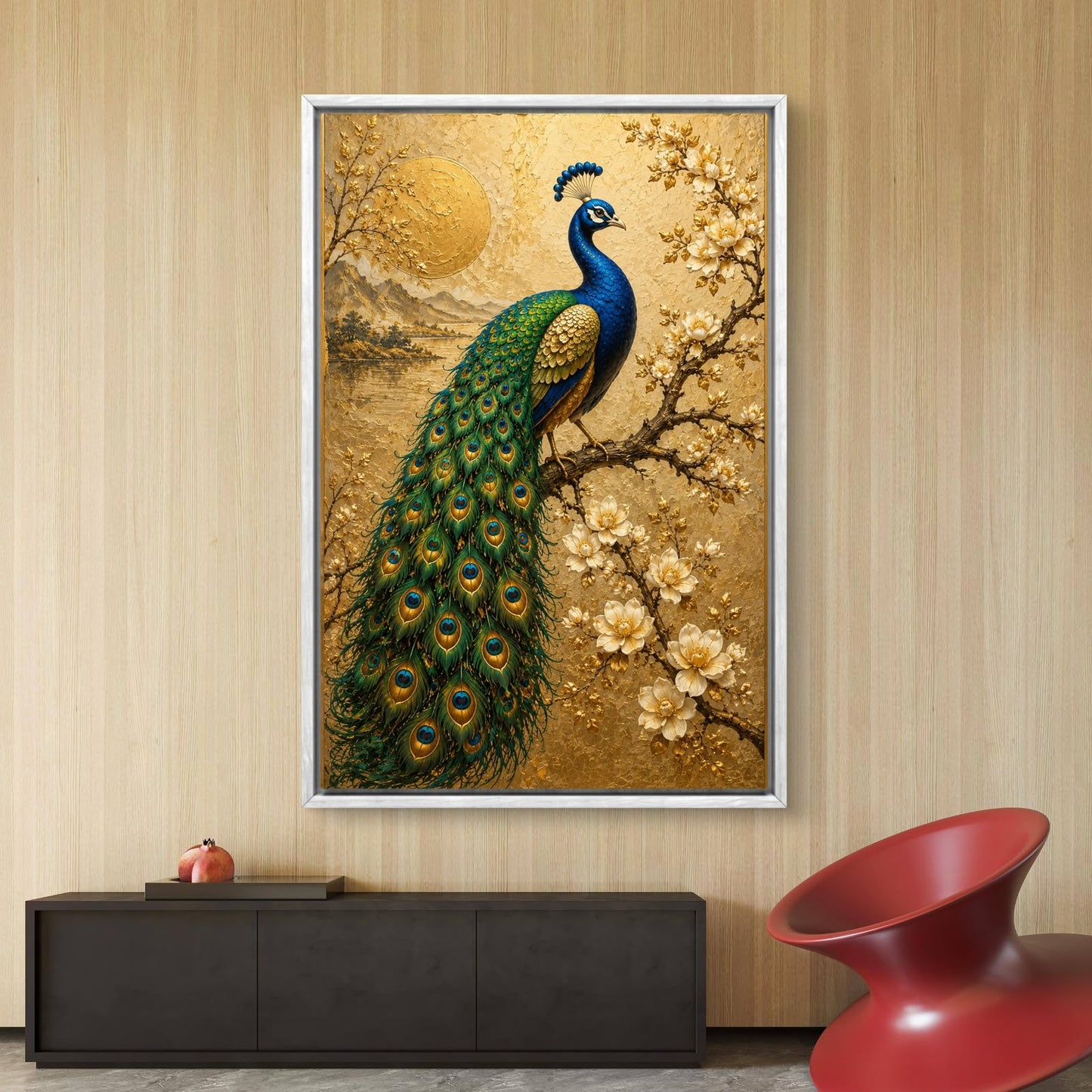 Peacock Premium Canvas Painting - Buy Online | Decor By Neon