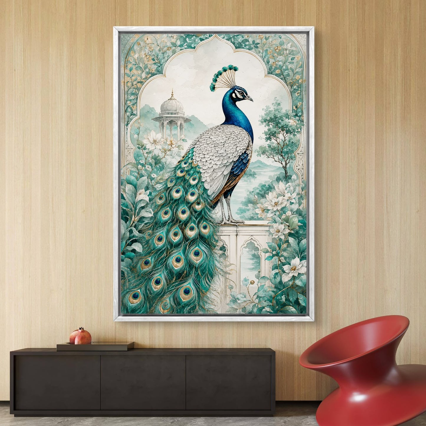 Peacock Premium Canvas Painting - Buy Online | Decor By Neon