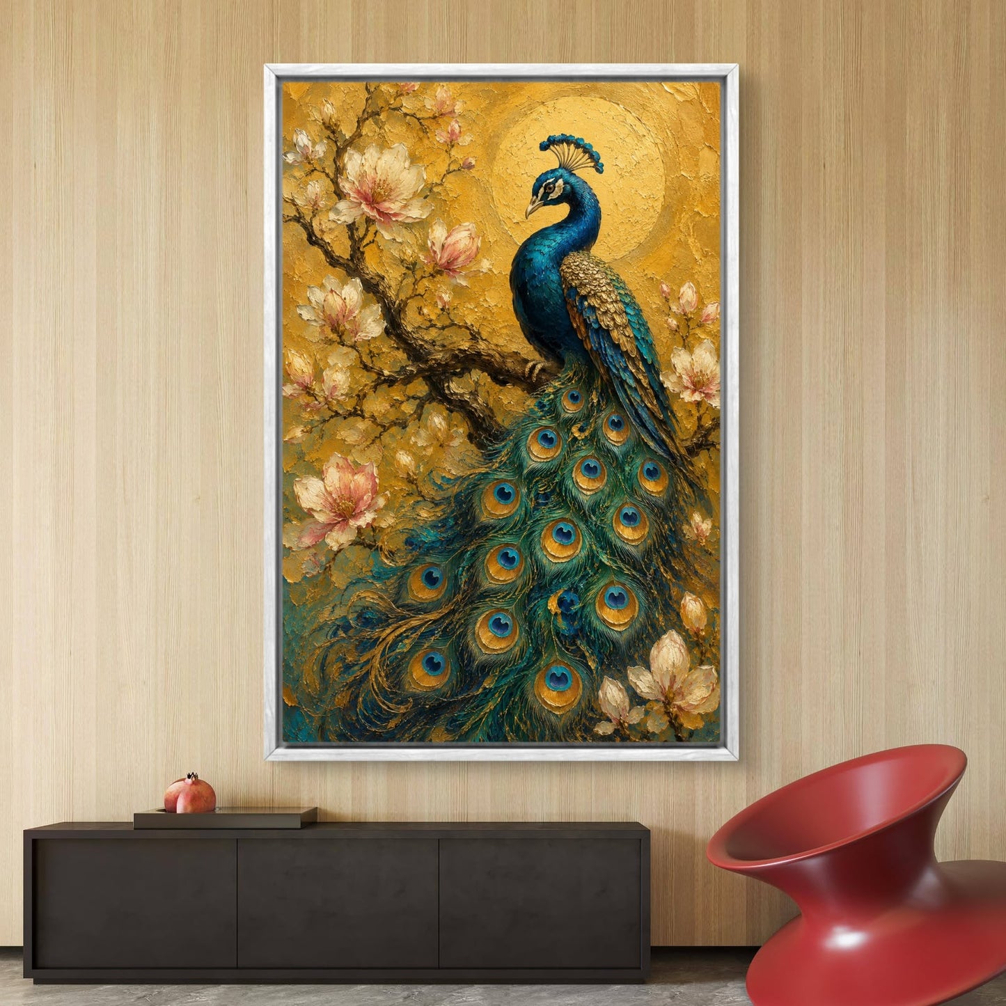Peacock Premium Canvas Painting - Buy Online | Decor By Neon