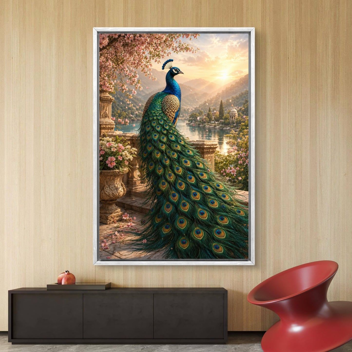 Peacock Premium Canvas Painting - Buy Online | Decor By Neon