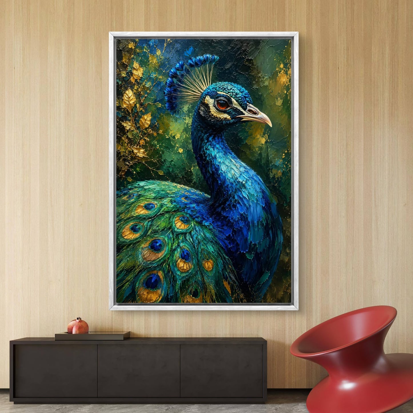 Peacock Premium Canvas Painting - Buy Online | Decor By Neon