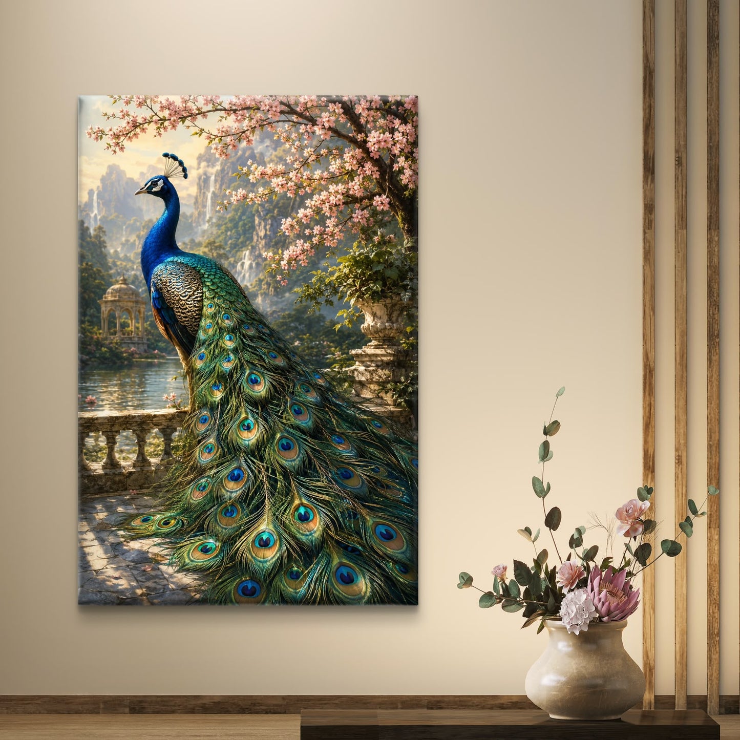 Peacock Premium Canvas Painting - Buy Online | Decor By Neon
