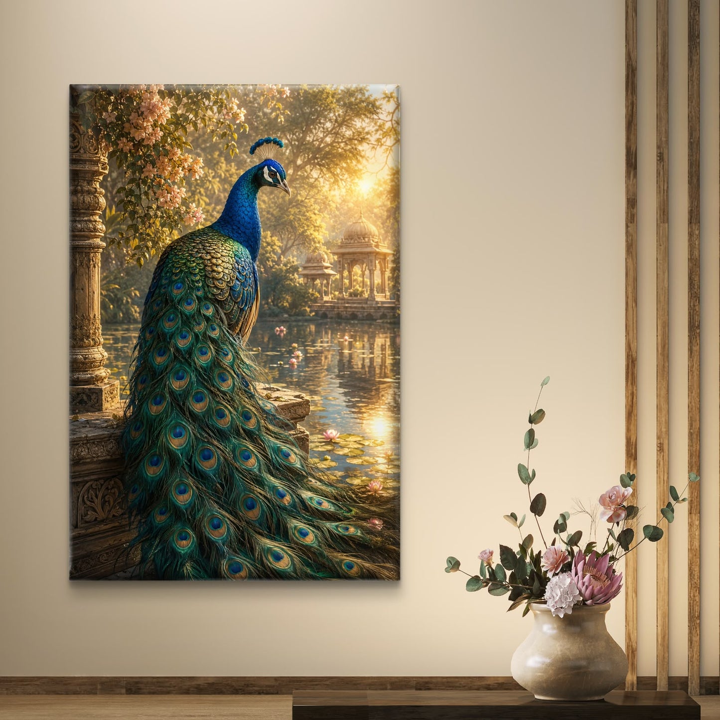 Peacock Premium Canvas Painting - Buy Online | Decor By Neon