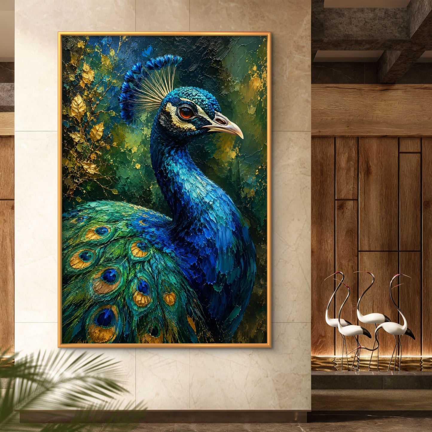 Peacock Premium Canvas Painting - Buy Online | Decor By Neon