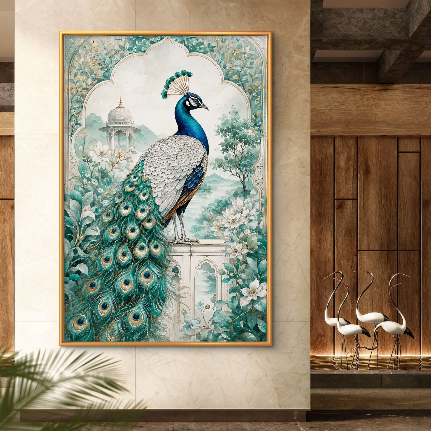 Peacock Premium Canvas Painting - Buy Online | Decor By Neon