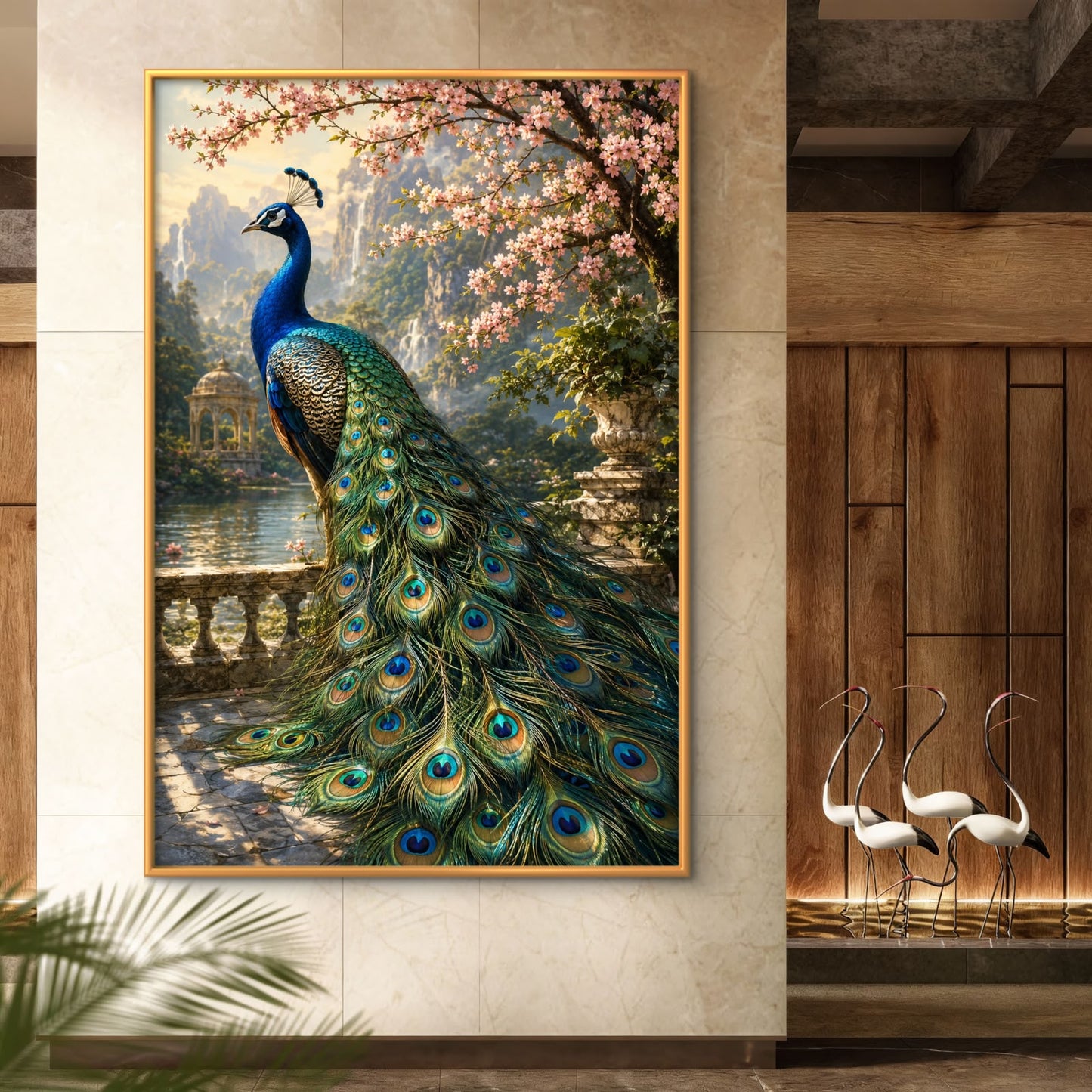 Peacock Premium Canvas Painting - Buy Online | Decor By Neon