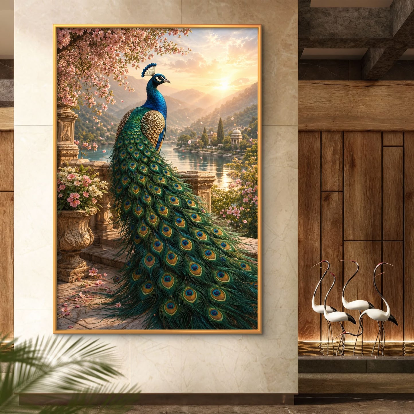 Peacock Premium Canvas Painting - Buy Online | Decor By Neon