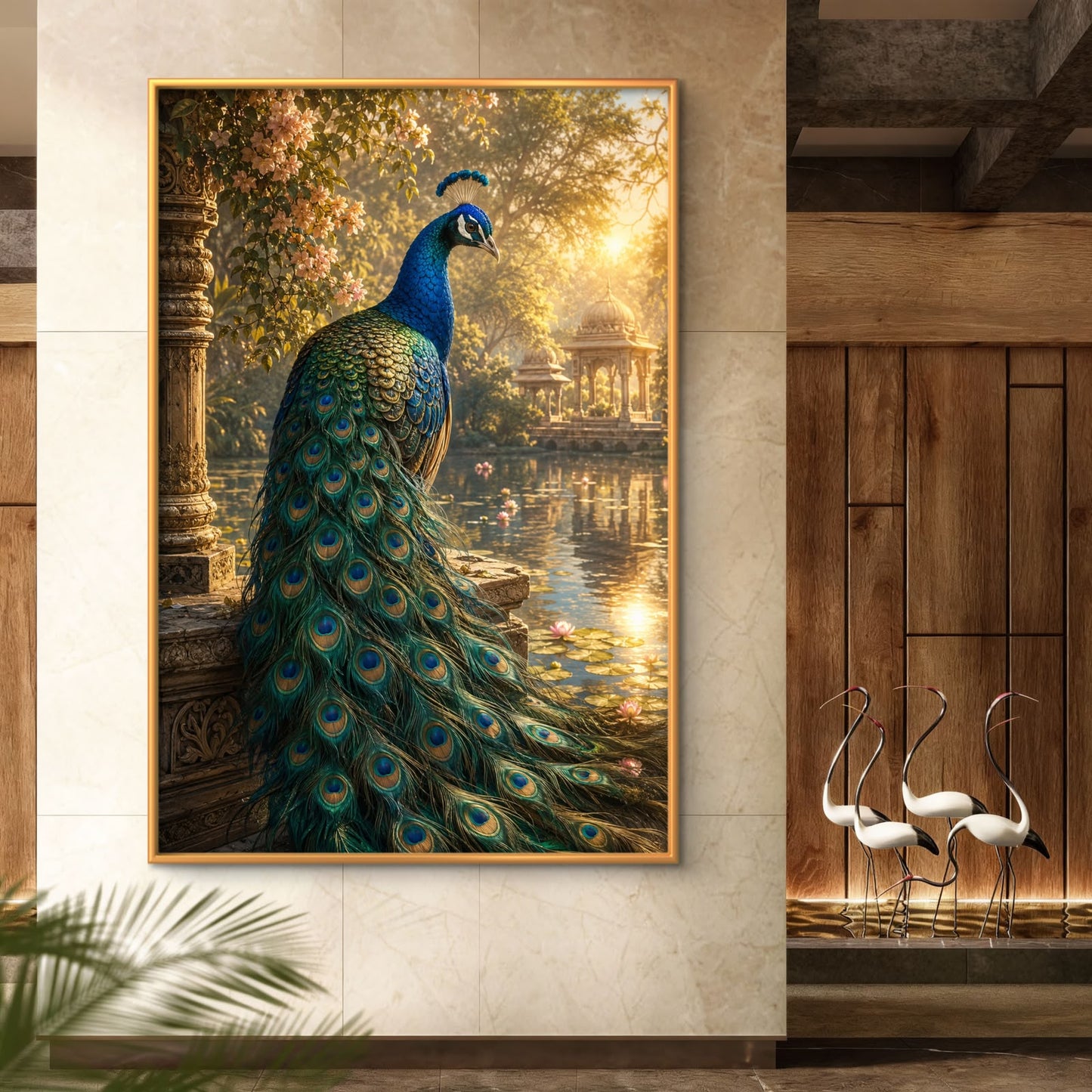 Peacock Premium Canvas Painting - Buy Online | Decor By Neon