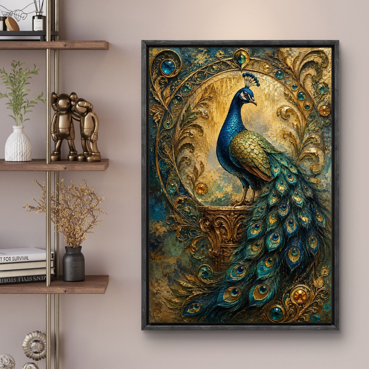 Peacock Premium Canvas Painting - Buy Online | Decor By Neon