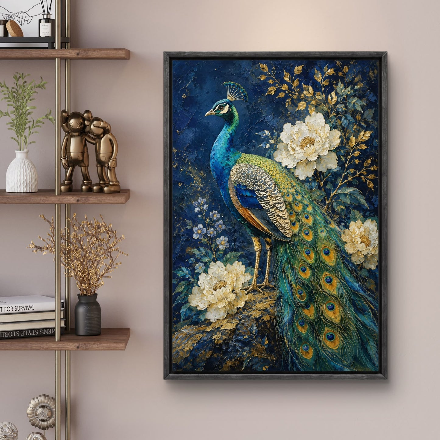 Peacock Premium Canvas Painting - Buy Online | Decor By Neon