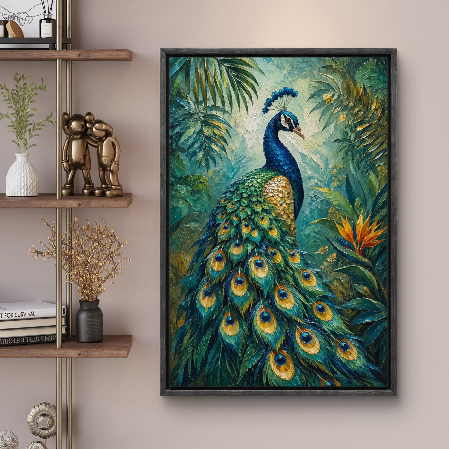 Peacock Premium Canvas Painting - Buy Online | Decor By Neon