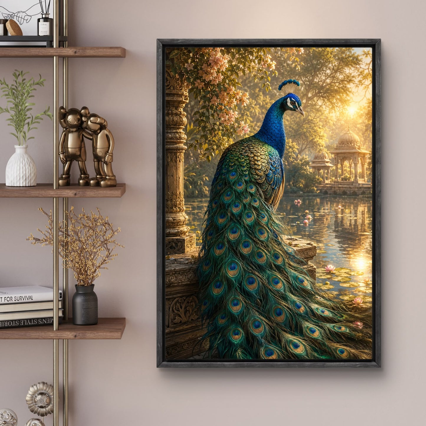 Peacock Premium Canvas Painting - Buy Online | Decor By Neon