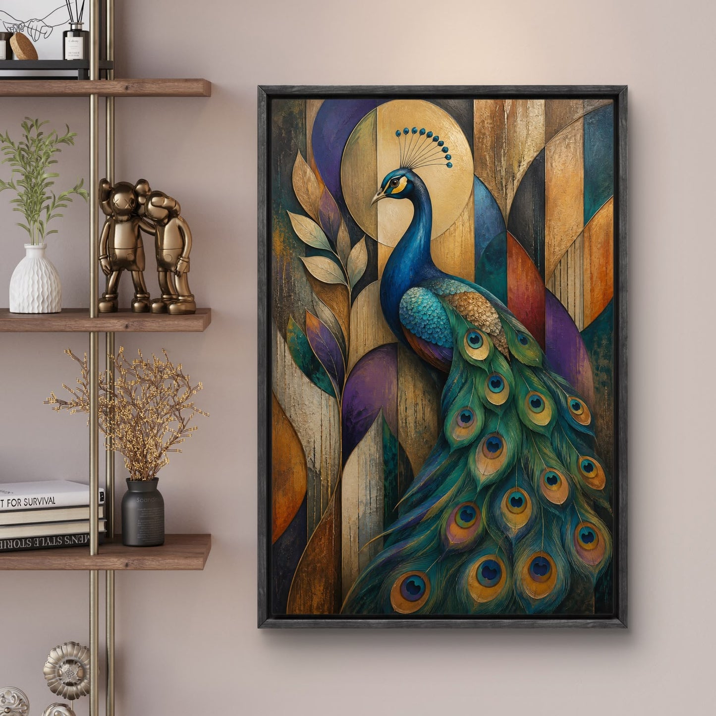 Peacock Premium Canvas Painting - Buy Online | Decor By Neon