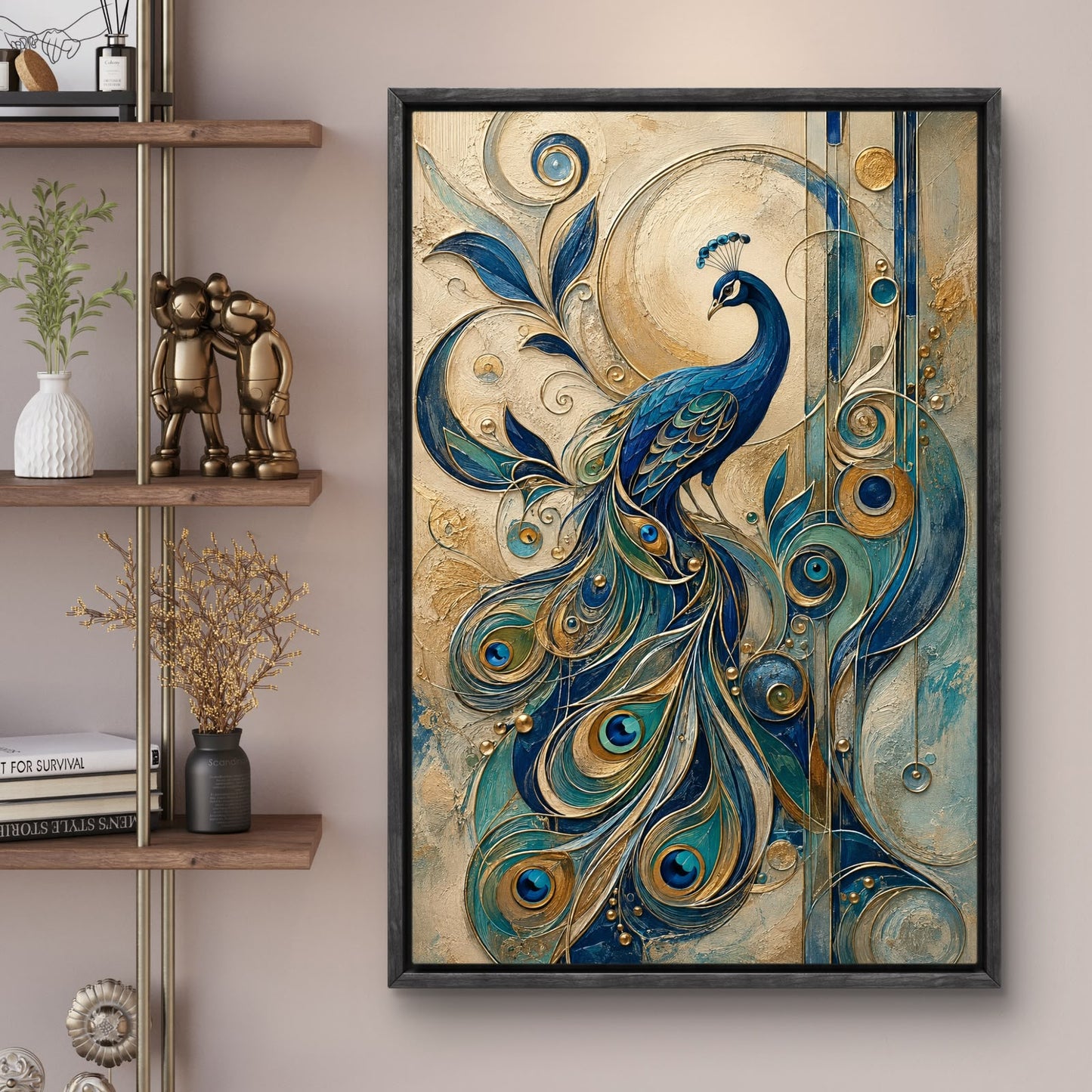 Peacock Premium Canvas Painting - Buy Online | Decor By Neon