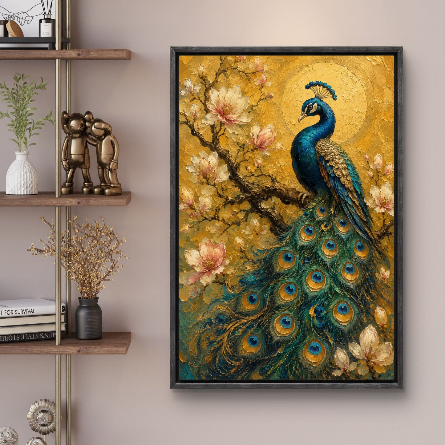 Peacock Premium Canvas Painting - Buy Online | Decor By Neon
