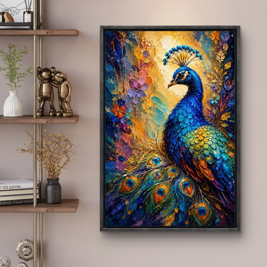 Peacock Premium Canvas Painting - Canvas Wall Art | Decor By Neon