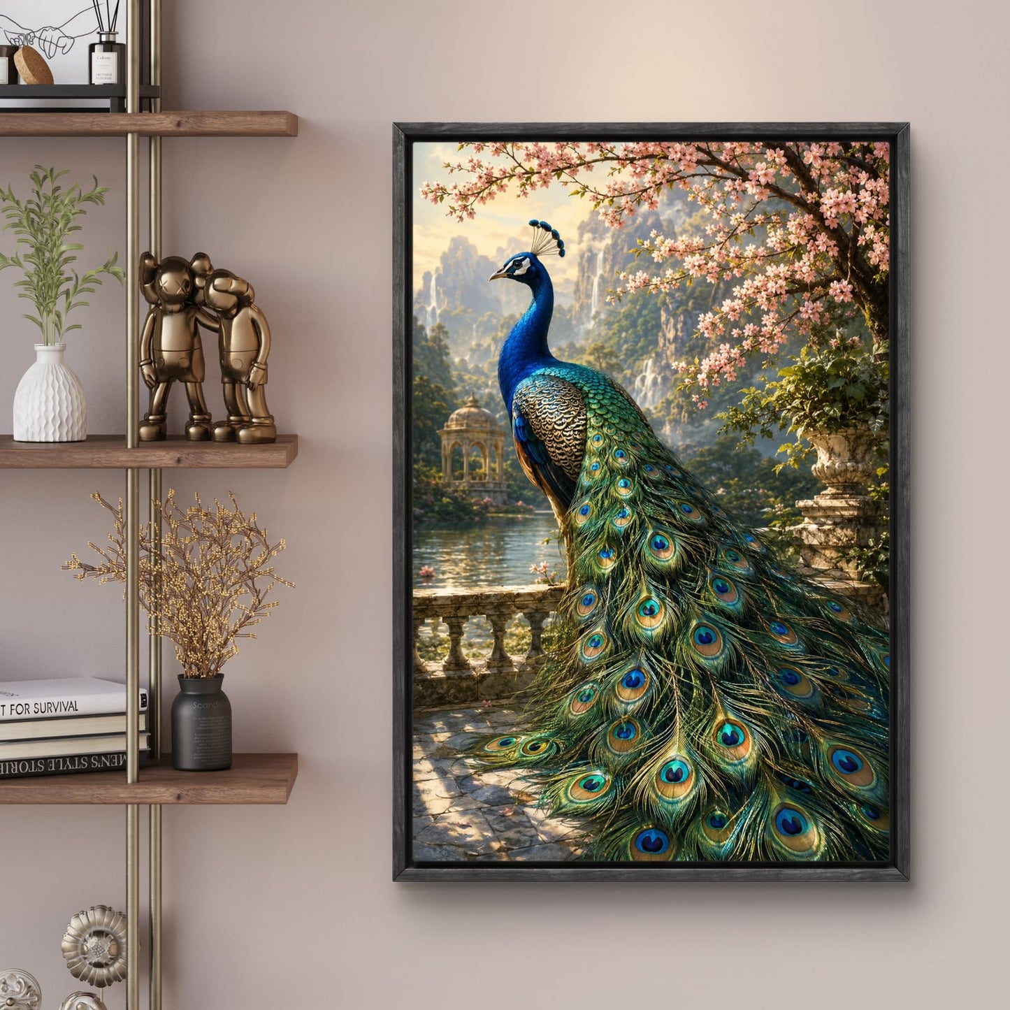 Peacock Premium Canvas Painting - Buy Online | Decor By Neon