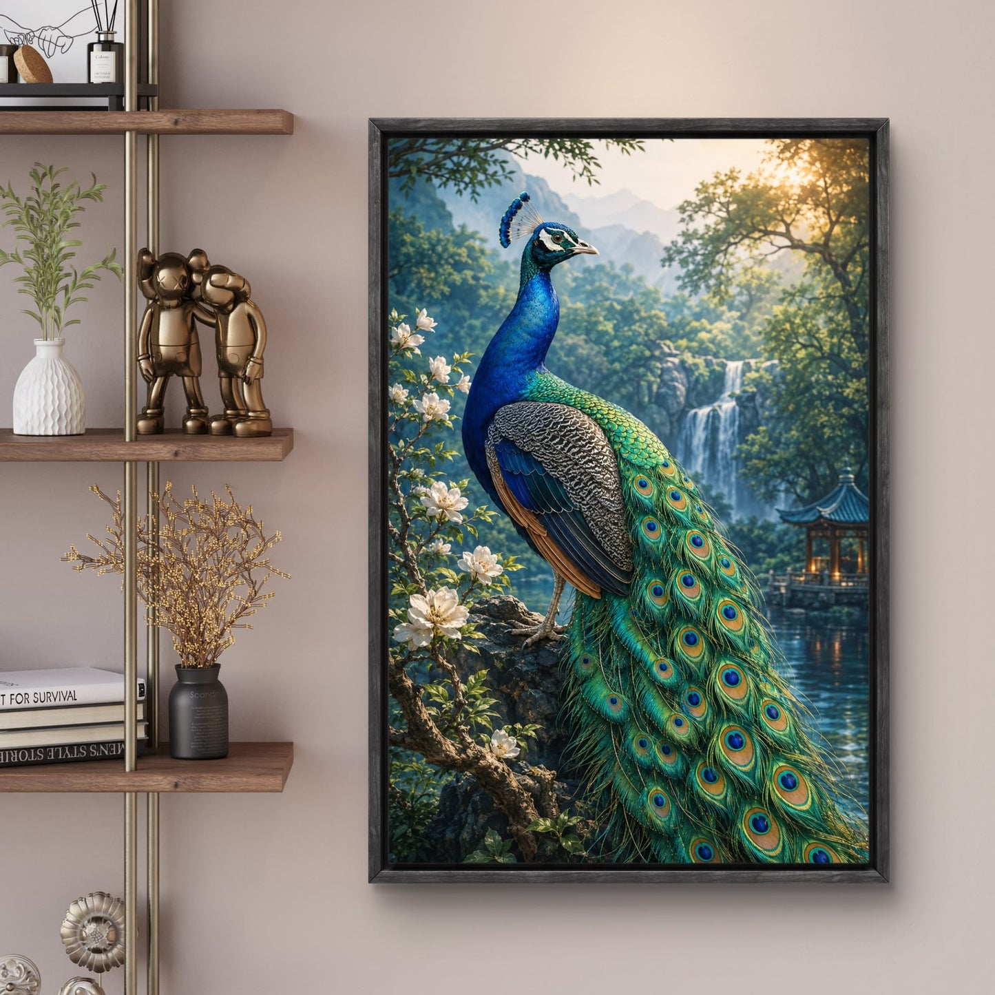 Peacock Premium Canvas Painting - Buy Online | Decor By Neon